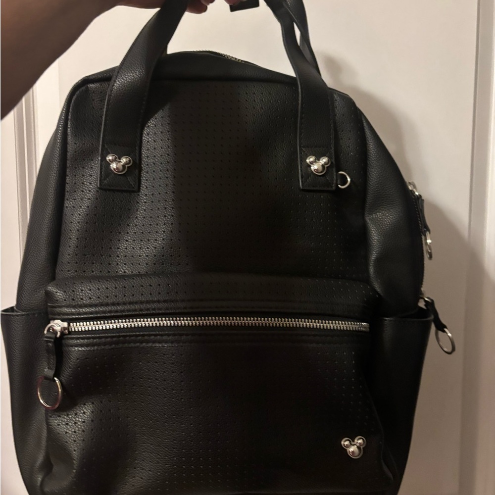 Disney Black Backpack with Silver Accents